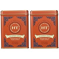 Harney & Sons Pumpkin Spice Rooibos Tea 20 ct Sachet Tin (Pack of 2)
