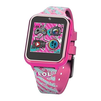 Accutime Kids LOL Surprise Hot Pink Educational Touchscreen Smart Watch Toy for Girls, Boys, Toddlers - Selfie Cam, Learning Games, Alarm, Calculator, Pedometer and more (Model: LOL4104)