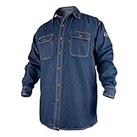 Revco FS8-DNM-XXL XX-Large Denim Fire Resistant Long Sleeve Cotton Welding Shirt