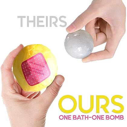 Bath Bombs Gift Set - Ultra Bubble XXL Fizzies (6 x 4.1 oz) with Natural Dead Sea Salt Cocoa and Shea Essential Oils, The Best Birthday Gift Idea for Her/Him, Wife, Girlfriend, Women, Kids