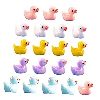 ERINGOGO 50pcs Artificial Duck Resin Duck Statue Assorted Charms for Jewelry Making Bonsai Decoration Mini Resin Ducks Decoration Desktop Duck Decoration Adorable Decor Gabbys Toy Miniature