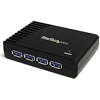 StarTech.com 4-Port USB 3.0 SuperSpeed Hub with Power Adapter - 5Gbps - Portable Multiport USB-A Dock IT Pro - USB Port Expansion Hub for PC/Mac (ST4300USB3)