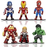 Action Figure Set - 6 Characters, Toys for Kids (Ages 3 and Up), Collectors, and Fans, Cake Decorations (6 pcs)