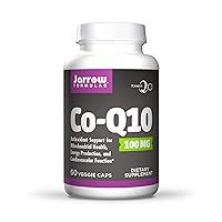 Jarrow Formulas Co-Q10 100 mg - 60 Veggie Caps - Antioxidant Support for Mitochondrial Health, Energy Production & Cardiovascular Function - Up to 60 Servings, Packaging may vary