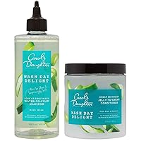 Wash Day Delight Sulfate Free Clarifying Shampoo and Deep Conditioner Gift Set with Aloe and Micellar - Best for Curly, Natural, and Textured Hair – Detangle and Moisturize