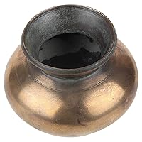IndianShelf Vocalforlocal Handmade Vintage Brass Kalash Pot Heavy Quality Home Decoration Pot Pack of 1 Indian Kitchen Utensils