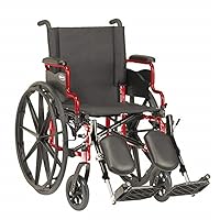 Invacare 9XT-V22 Series 9000 XT High Performance Lighter Weight Wheelchair with Desk Length Arms and Elevating Legrest with Padded Calf Pad, 18