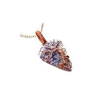 Sodalite Gemstone Necklace, Tree of Life Necklace, Copper Wire Wrapped Jewelry, Gift For Her, DR-1017
