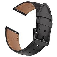 VANCLE Quick Release Genuine Leather Watch Band 20mm 22mm Leather Watch Strap