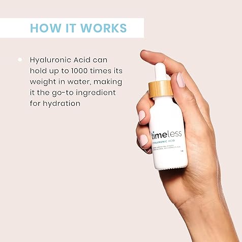 Timeless Skin Care Hyaluronic Acid 100% Pure Serum - Hydrating Face Serum for Personal Care - Fragrance-Free Hyaluronic Acid Serum for Skin Care - 2 Fl Oz