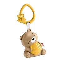 Fisher-Price Beary Soothing Portable Baby Sound Machine with Night Light & Customizable Timer for Newborns