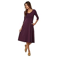 Pact Fit-and-Flare Midi Party Dress