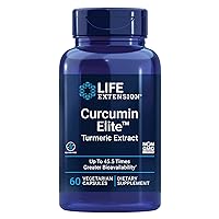 Life Extension Curcumin Elite Turmeric Extract – 270 x Better Absorption - For Joint Brain and Heart Health - Inflammation Management Supplement – Non-GMO - 60 Vegetarian Capsules