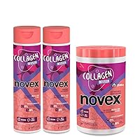 Novex Shampoo 10.1oz + Conditioner 10.1oz + Mask 35oz Set (Collagen Infusion)