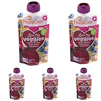 Happy Tot Love My Veggies Stage 4 Organic Toddler Food Banana Beet Squash & Blueberry, 4.22 Ounce Pouch Organic Baby Food/Toddler Food Pouches, Fruit and Veggie Blend, Full Serving of Vegetables