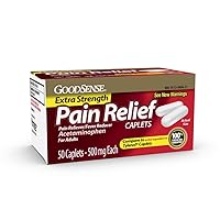 Excedrin Tension Headache Relief 100 Count and GoodSense Extra Strength Acetaminophen Pain Relief 50 Count