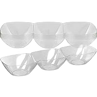 MiniWare 3 Section Bowls Clear - (Pack of 6) - Durable and BPA-Free Plastic Material - Perfect for All Occasions