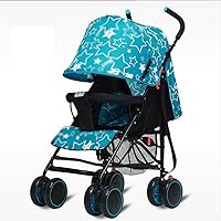 Simple Folding Portable Baby Stroller, Mini Small Children's Car, Click Folding Car Can Sit and Recline Baby Child Umbrella Car