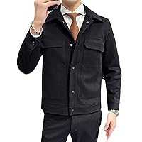 British Style Men Winter Thickening To Keep Warm Woolen Jacket/Male Slim Fit Casual Woolen Coats Clothing
