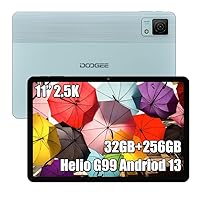 DOOGEE T10 Android Tablet 2K HD 10.1 inch, 8+7GB RAM 128GB ROM(TF 1TB), Octa-Core Android 12 OS, Battery 8300mAh, 2.4/5G WiFi＆Bluetooth 5.0, 13MP+8MP Camera, TÜV Low Bluelight Tablet for Kids（Blue）