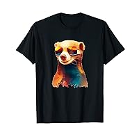 Funny looking Weasel with Sunglasses T-Shirt