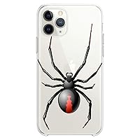 TPU Case Compatible with iPhone 15 14 13 12 11 Pro Max Plus Mini Xs Xr X 8+ 7 6 5 SE Black Widow Cute Men Design Spider Male Arachnoid Flexible Silicone Horror Fear Print Insect Slim fit Clear