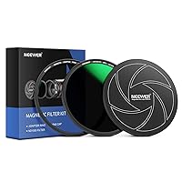 NEEWER 58mm 3-in-1 Magnetic ND Lens Filter Kit, Includes 10-Stop Fixed Neutral Density ND1000 Filter +Adapter Ring+Lens Filter Cap with 42-Layer Coating/Ultra Slim/Scratch Resistant HD Optical Glass