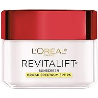 L'Oréal Paris Revitalift Anti-Wrinkle and Firming Face Moisturizer with SPF 25, Pro-Retinol and Centella Asiatica, Paraben Free, 1.7 oz (Packaging may vary)