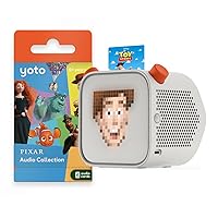 Yoto Player (3rd Gen.) + Disney Pixar Bundle – Kids Bluetooth Audio Speaker, All-in-1 Screen-Free Device Plays Stories Music Podcasts Radio White Noise Thermometer Nightlight Ok-to-Wake Alarm Clock