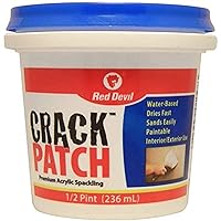 Red Devil 0802, 1/2 Pint Crack Patch Premium Acrylic Spackling, White, 12 Pack