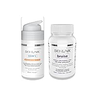 Skinuva® Next Generation Scar+ SPF 30 Cream (1 oz) + Skinuva® Bruise (14 Capsules) | Advanced Scar Removal + Bruise Treatment Supplements | Formulated with Highly Selective Growth Factors