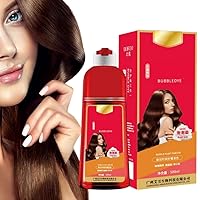 BEIROU Bubble Hair Dye Shampoo, Skin-Friendly Bubble Hair Dye, Plant Fruit Hair Dye Cream, 500ML Plant Color Dyeing Cover Gray Hair, Dyeing Foam Shampoo for All Types Of Hair (Chestnut brown)