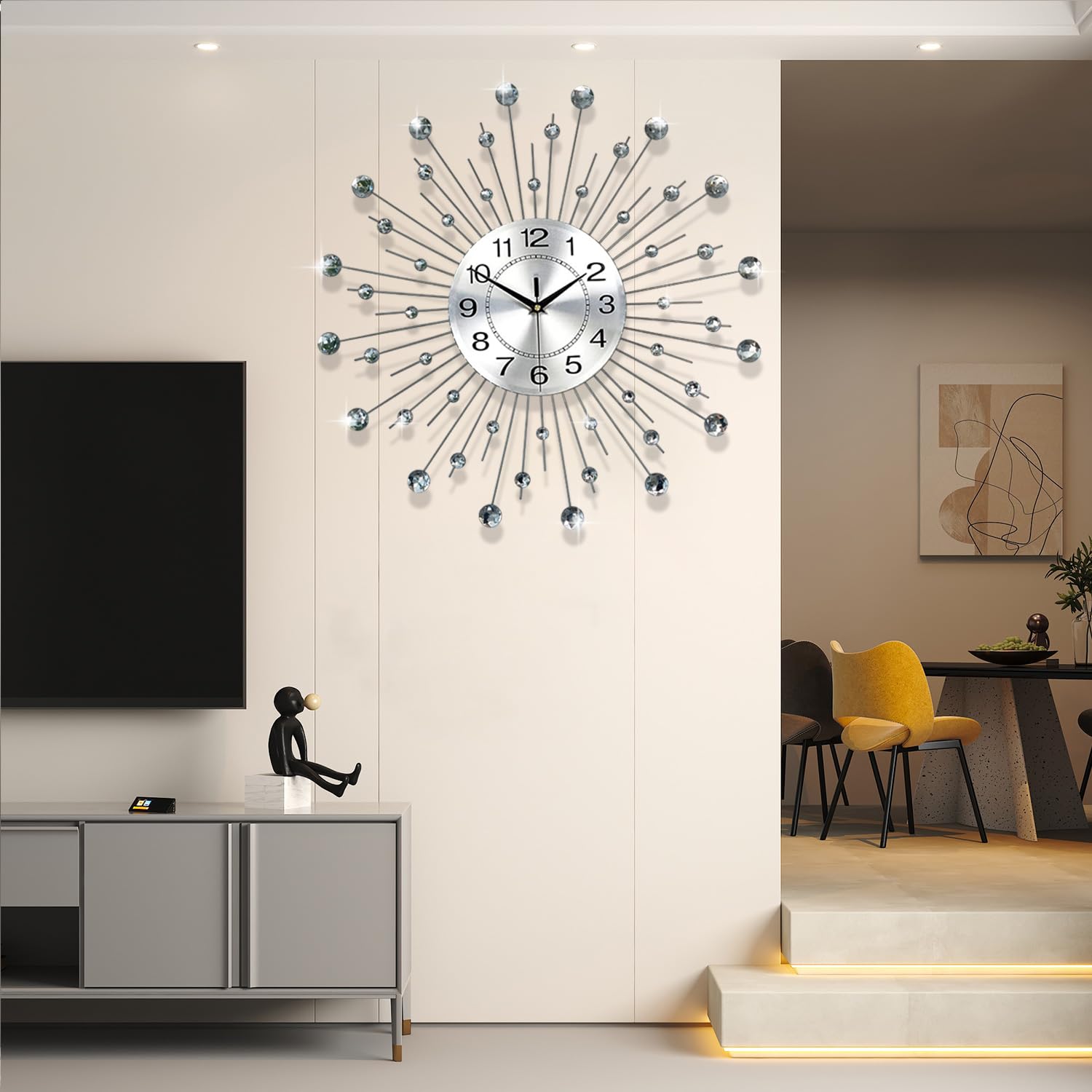 Mua SHUNZY Wall Clocks for Living Room Decor Modern Silent Wall ...