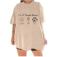 I'm A Simple Woman T-Shirt,Coffee Shirt, Wine Shirt, Coffee Drinker, Wine Tshirt, Birthday Gift for Woman Mom