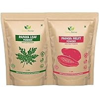 Papaya Leaves and Fruit Powder 1 lb each, Carica Papaya full benefits for Hair and Skin