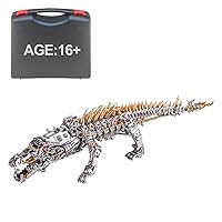 3D Metal Puzzles for Adults, Sleeping Crocodile Mechanical Puzzles 3D Metal Model Kits Gift Ornaments for Living Room Office Collection (1500+PCS)