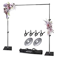 Pipe and Drape Photography Backdrop Stand Kit Adjustable Photo Background Stand 10ft x 6.5ft with Metal Base for Parties Weddings Birthday Party Events Photo Booth