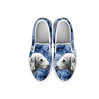 Kid's Slip Ons-Lovely Dogs Print Slip-Ons Shoes for Kids (Choose Your Pet Breed) (3 Youth (EU34), Bedlington Terrier)
