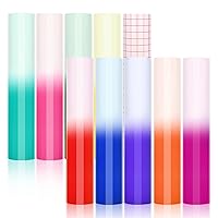 AHIJOY Color Changing Vinyl for Cricut, 10 Pack Cold Changing Permanent Adhesive Vinyl Bundle-12