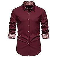 Men's Casual Dress Shirts Long Sleeve Button Down Shirts Classic Stretch Comfy Work Shirts Spring Fall Business Shirts
