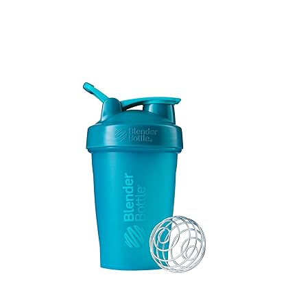 BlenderBottle Classic Shaker Bottle Perfect for Protein Shakes and Pre Workout, 20-Ounce, Teal