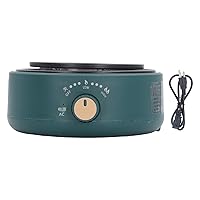 Portable Electric Hot Plate, 360 Degree Full Plate Heating, Multifunctional Countertop Single Burner, Compatible with Various Cookware, for Home Dorm (Dark Green)