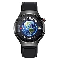 JUSUTEK 2023 Innovative Smart Watch, Call Function, 1.43 Inch AMOLED Watch, Numerical Stability, Free Dial Settings, IP67 Waterproof, Female Functions, Calculator, Stopwatch, Incoming Calls, Line Notifications, iPhone & Android Compatible, Japanese Instruction Manual Included (English Language Not Guaranteed)
