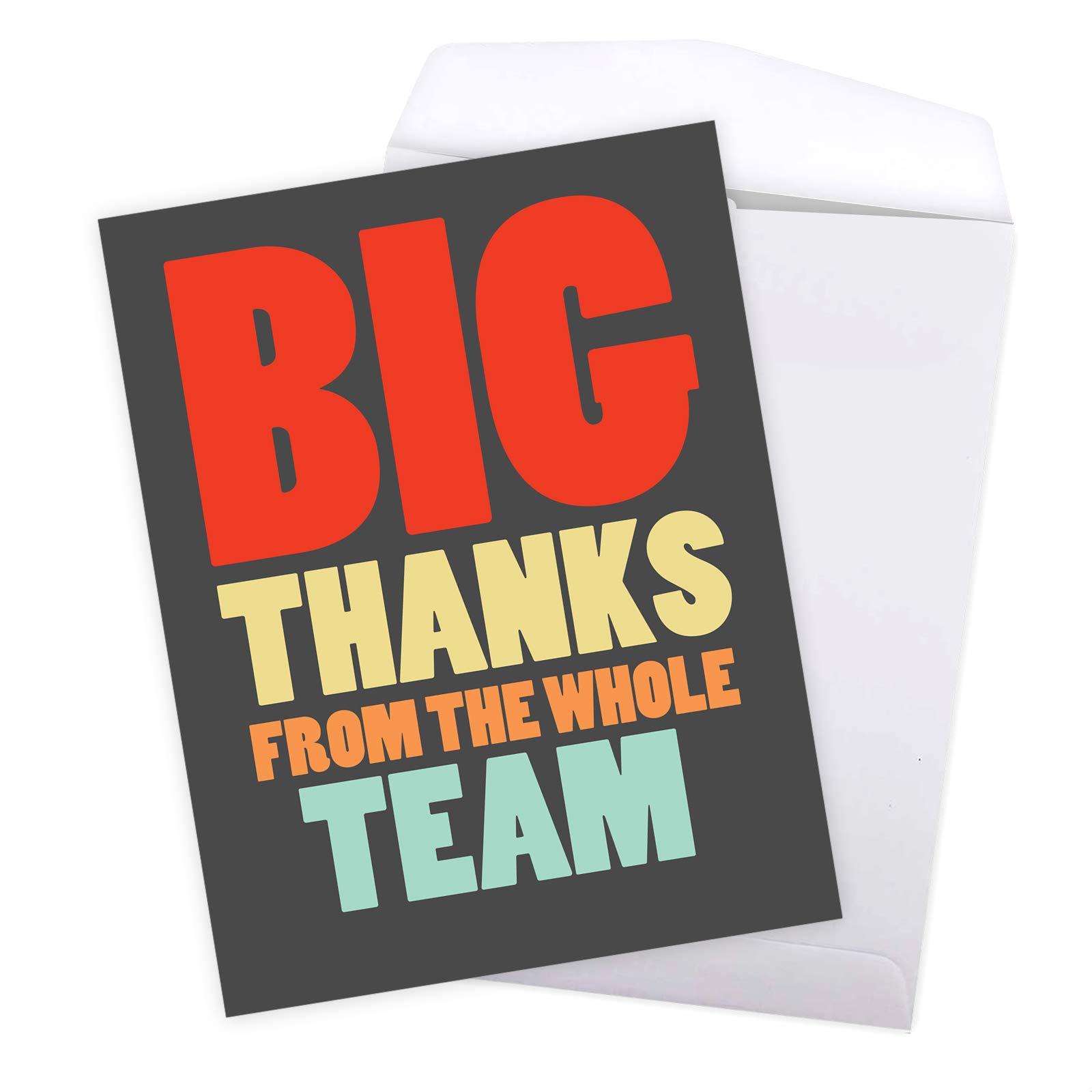 NobleWorks - Coach Thank You Greeting Card with Envelope Group, Coworker, Gang (Big 8.5 x 11 Inch) Big Thanks From The TeamJ6884TYG-US