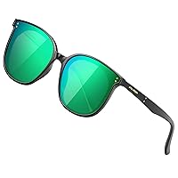Unisex Fashion Oversized Sunglasses for Women Round Mirrored UV400 Protection