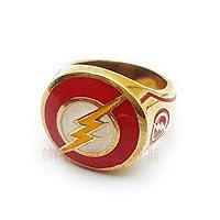 Original Made Flash Signet Ring Super Speed Flash Family Force Round Brass Men's Ring. (13)