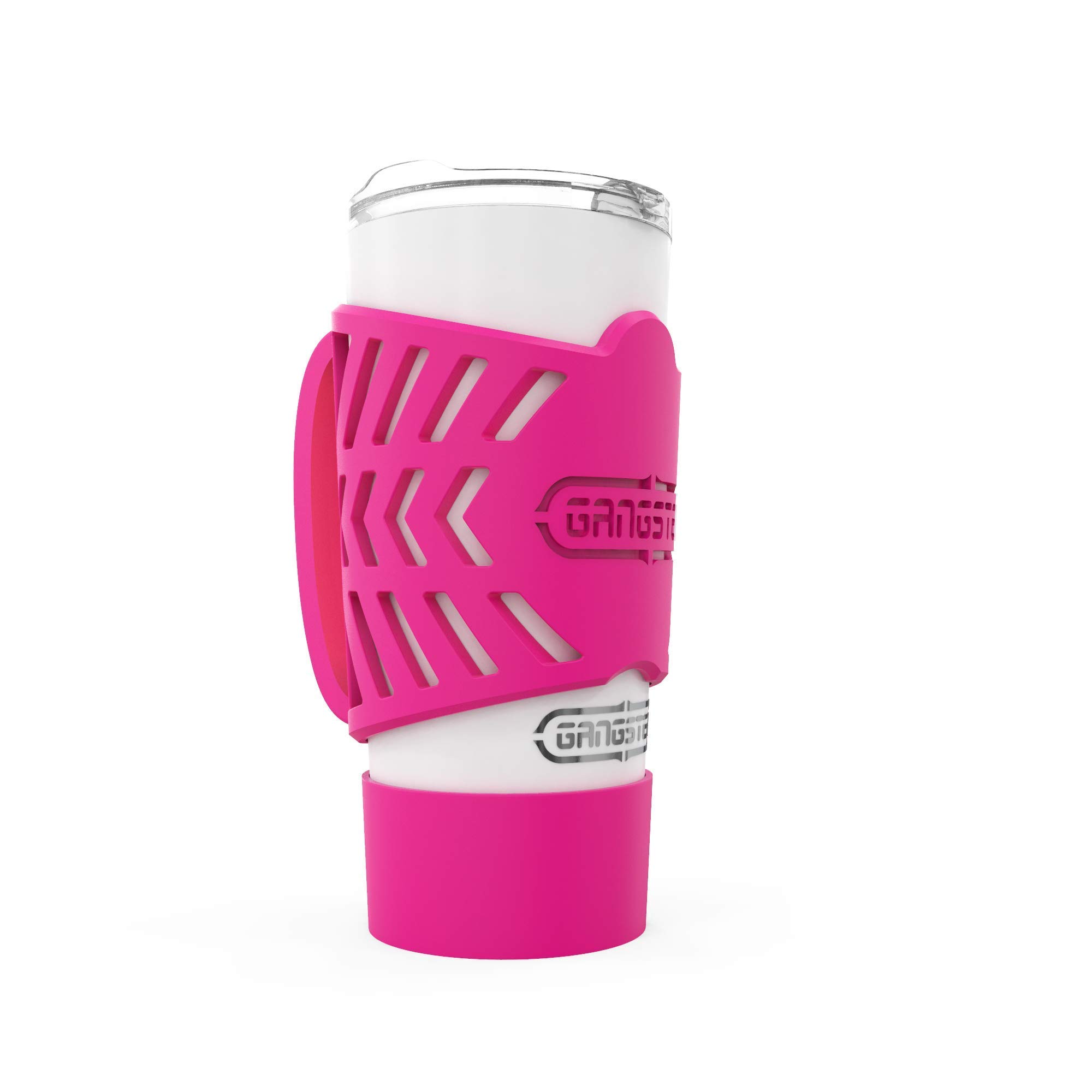 Gangster Armor Grip for 20 oz Tumblers Yeti Rambler Handle Silicone Tumbler  Sleeve Holder - RTIC Beast Simple Corkcicle Tumbler Grip Holder - Boot  Tumbler Bottom Rubber (20oz Pink)