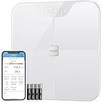 Nexus Smart Scale for Body Weight Bluetooth, Digital Bathroom Scale Body Fat and Muscle, Body Composition Monitor Health Analyzer for BMI Compatible for iOS & Android Accurate to 0.1lb-White