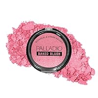 Baked Blush, Highly Pigmented Shimmery Formula, Easy to Blend and Highly Buildable, Apply Dry for a Natural Glow or Wet for a Dramatic Luminous Look, Long Lasting for All day Wear, Blushin