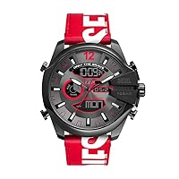 Diesel Mega Chief Men's Ana-Digi Movement Watch with Silicone, Stainless Steel or Leather Strap